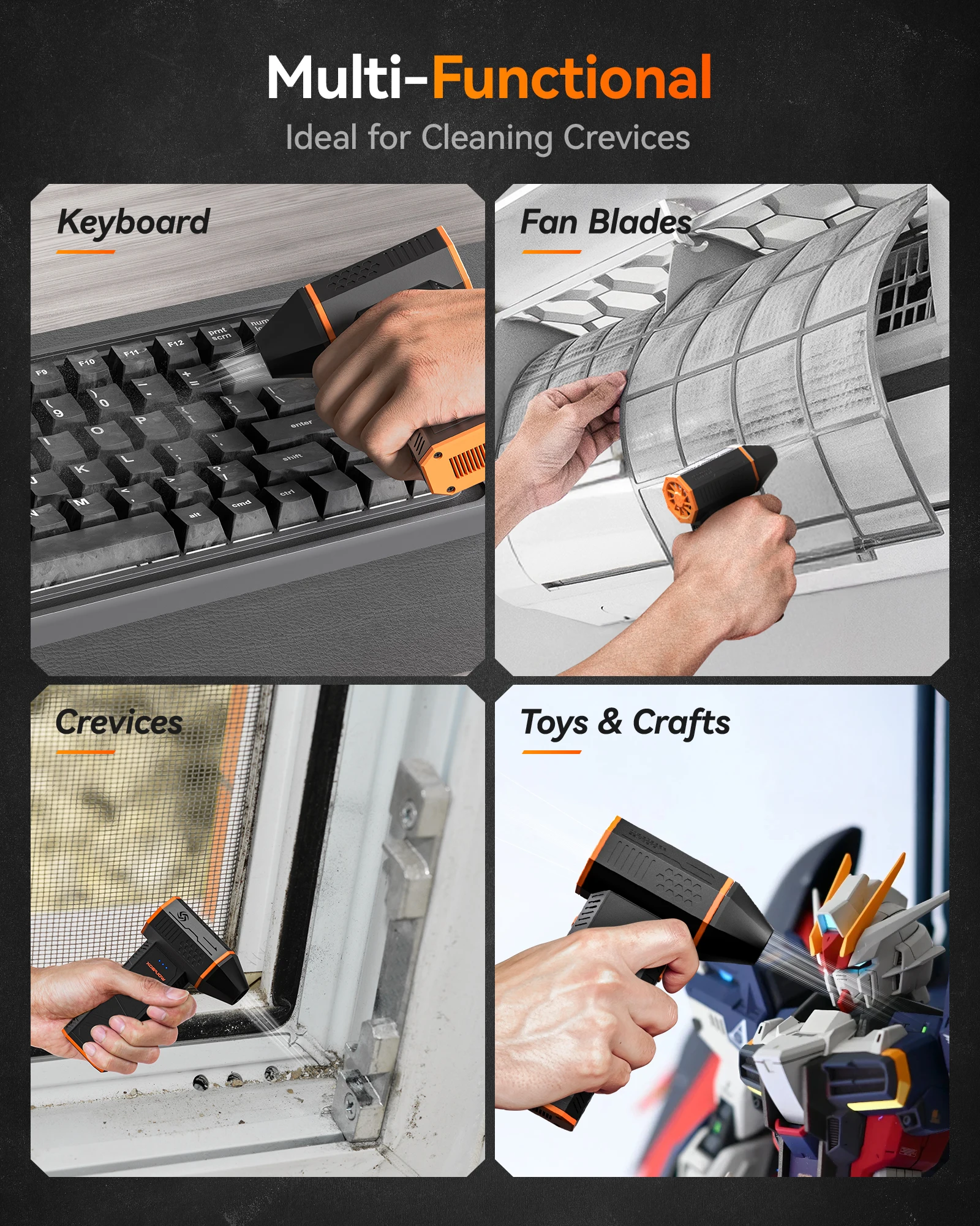 منفاخ هواء لاسلكي فاخر 110K دورة/دقيقة