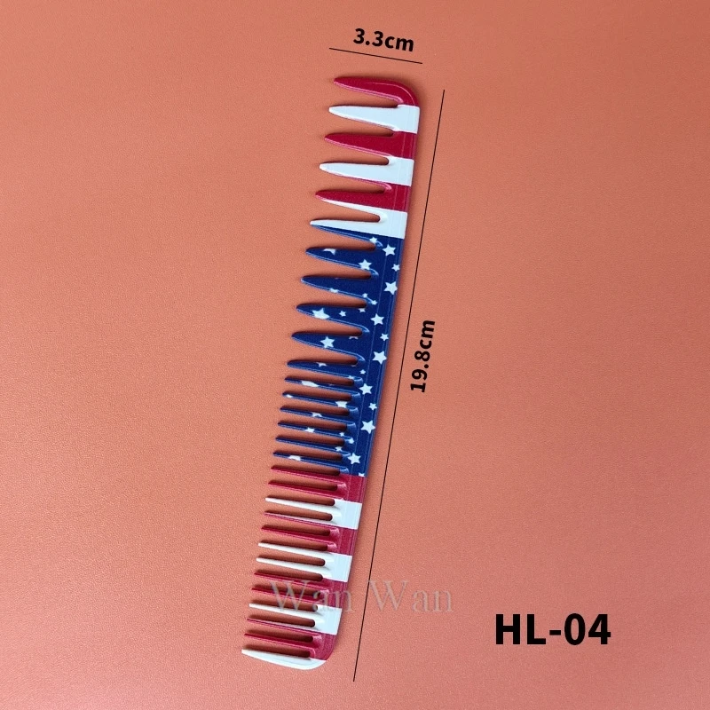New Styling Hairdressing Comb National Flag Hair Cutting Combs Hair Salon Barber Trim Hairbrush Haircut Brush Barber Shop Tools 4