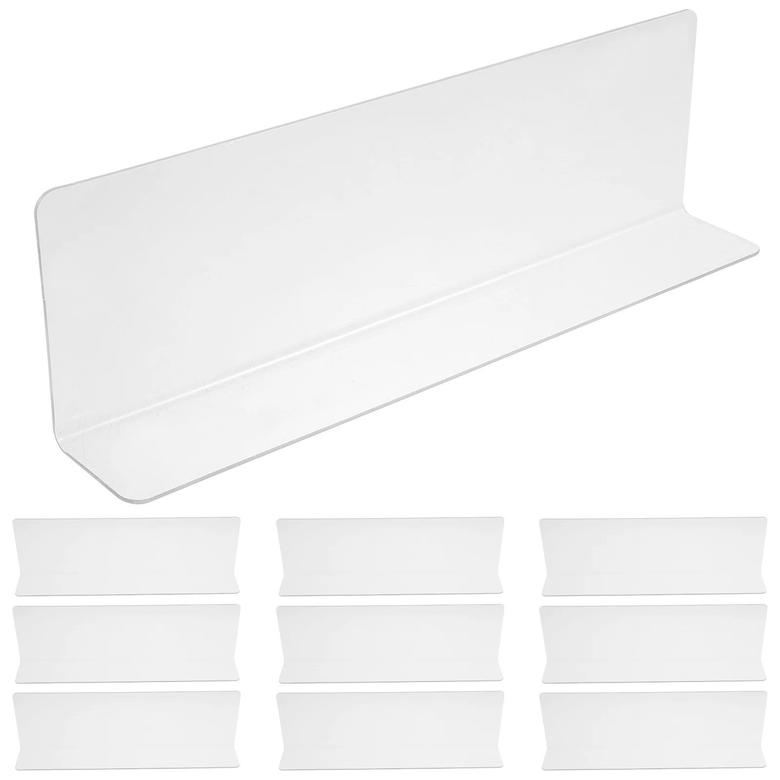 

10 Pcs Dividing Partition Plastic Shelf Dividers Clear Shelves Clothes Dressing Table