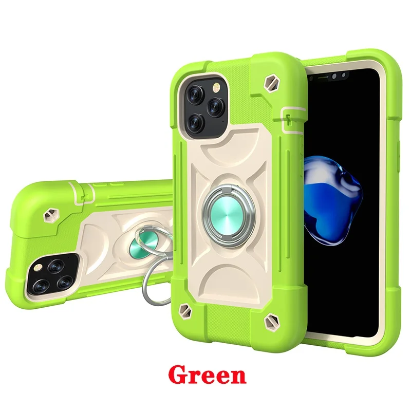 360° Rotation Ring Armor Shockproof Protective Case - Durable PC+TPU Back Cover