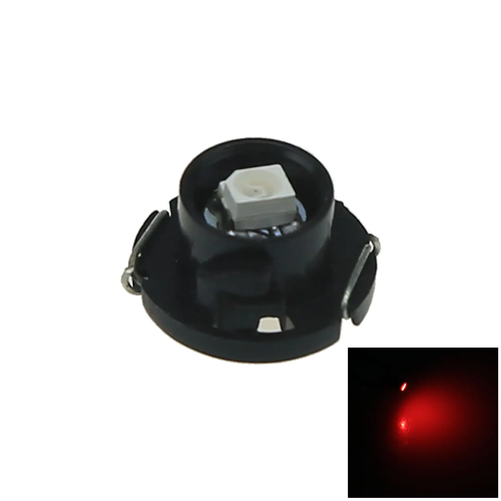 

1x Red Car T4.7 Light NEO Dash Twist Socket HVAC Cluster Blub 1 Emitters 1210 SMD LED 79607-SHJ-S01 N201-R