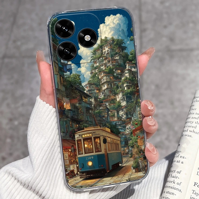 Cute Panda Puppy Soft Silicone TPU Clear Phone Case Back Cover
