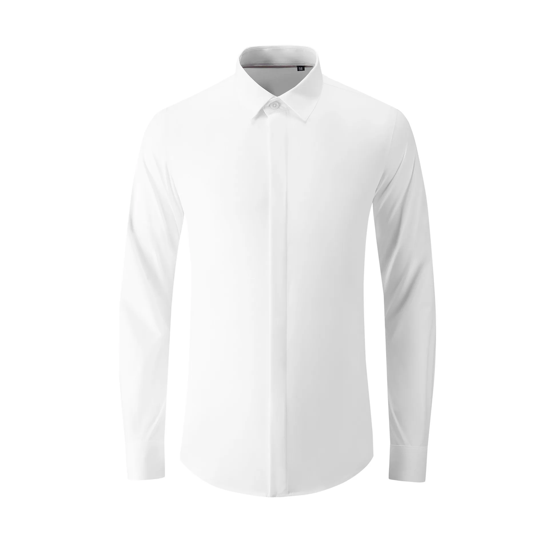 

High Quality Luxury Jewelry Men Shirts Elegant Comfortable Soft Autumn Long Sleeved White Men'S Shirt