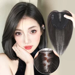 25CM increase in hair volume, fluffy high skull top, full true hair covering white hair