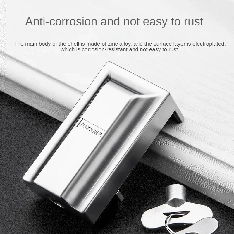 Aluminum Alloy Window Lock Stopper Sliding Window Anti-theft lock Sliding Door Baby Kids Child Safety Doors Lock