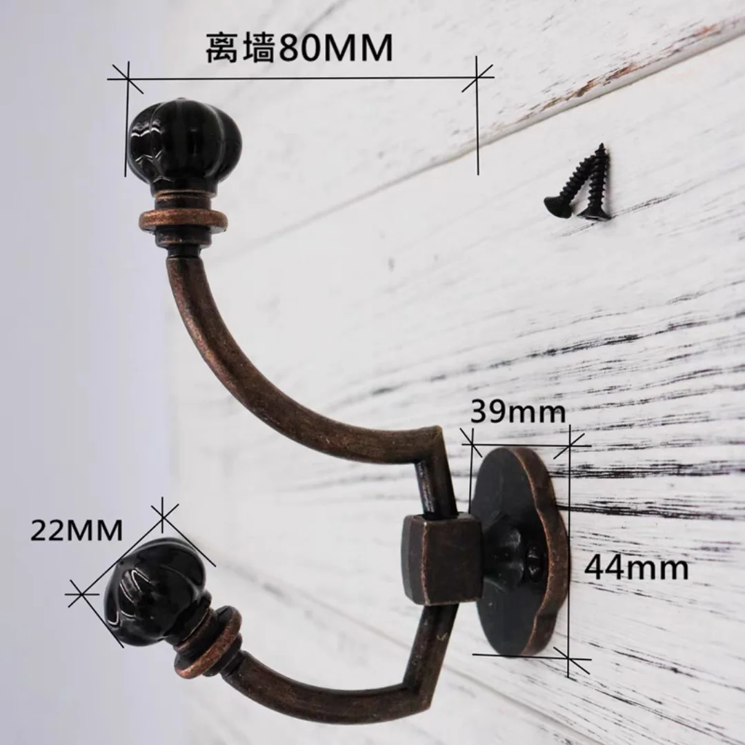 Smooth Surface Cast-Iron Triple Coat & Hat Hook