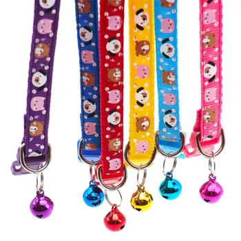 Fashionable Pet Dog Collar Colorful Pattern Dog Bear Cute Bell iLovPets.com