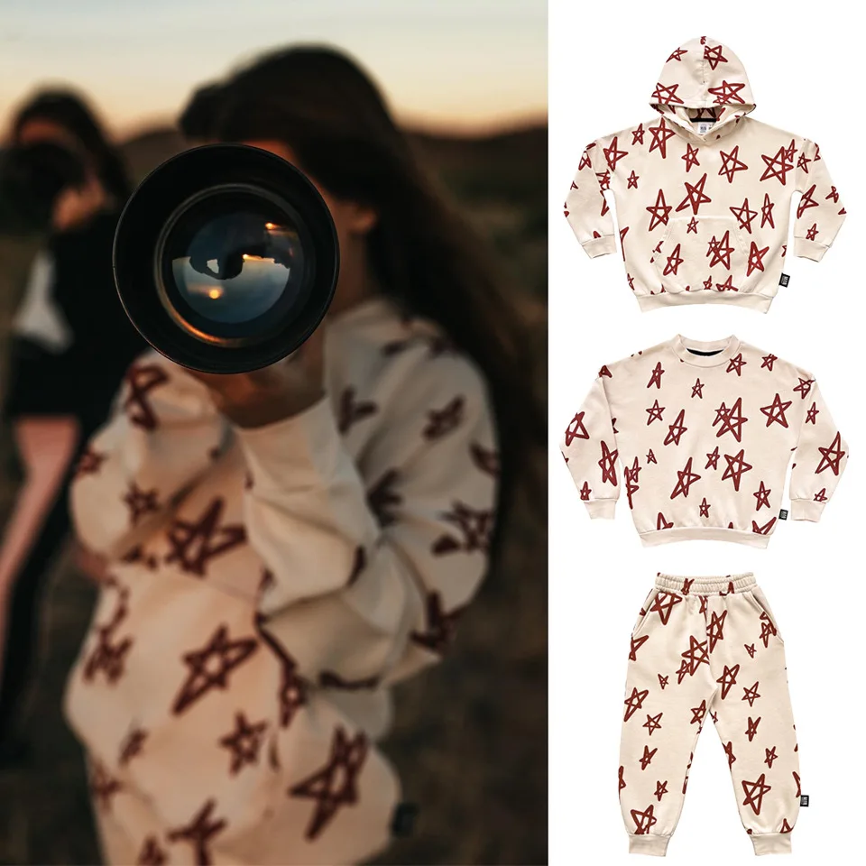 

Children's Sweatshirt 2023 Autumn New Fashion Cartoon Boys Hooded Sweater Cotton Cute Girls Sweatshirt Suit Children's Clothing