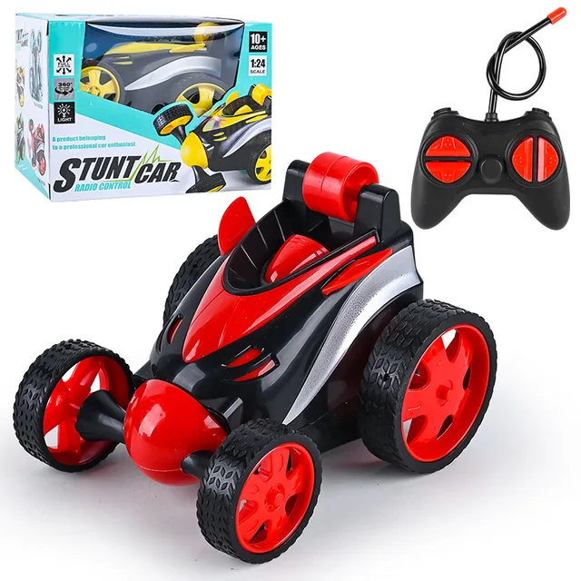 Remote Control Car - Rc Stunt Car for Boy Toys, 360 Degree Rotation Racing Car, Rc Cars Flip and Roll, Stunt Car Toy for Kids - red