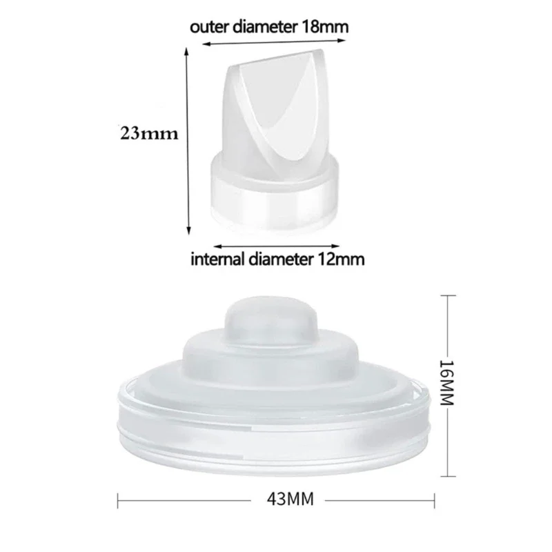 Silicone Flange Set Breast Add On Silicone Flange Insert Set Essential Replaces Upgrades Breast Efficiency