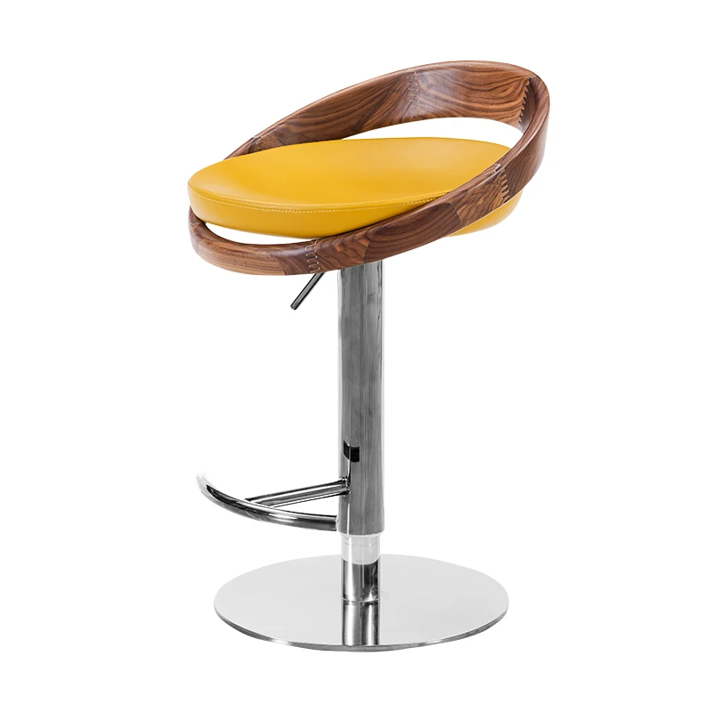 

Luxury Italian style bar chair Nordic metal high chair designer household bar chair Simple modern bar stool