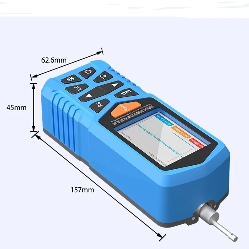 Portable Surface Roughness Meter 160μm TFT LCD Digital Flat Inclined Curved Surface Smoothness Tester Raw Waveform Rugosimeter 5