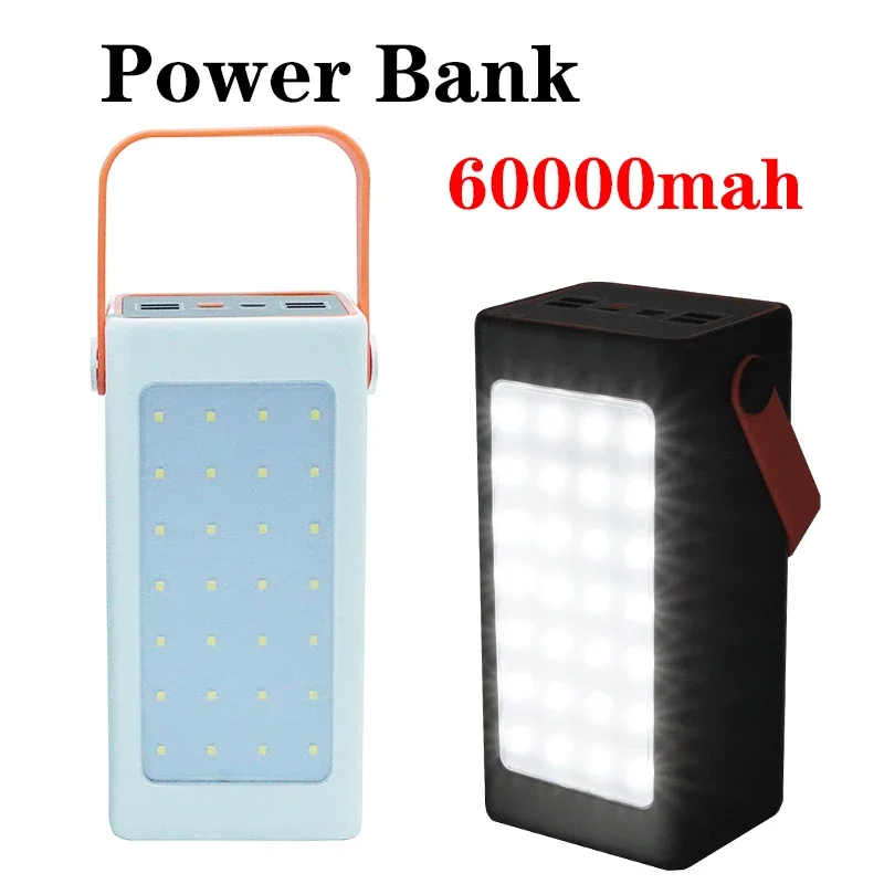 

Внешний аккумулятор с лампой, 60000 мАч, Type-C