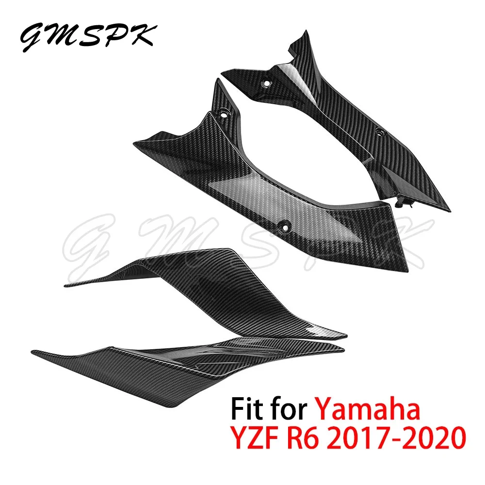 

Motorcycle Carbon Fiber Style Rear Tail Seat Panel Air Duct Side Cover Fairing Kits Fit for Yamaha YZF R6 2017‑2020