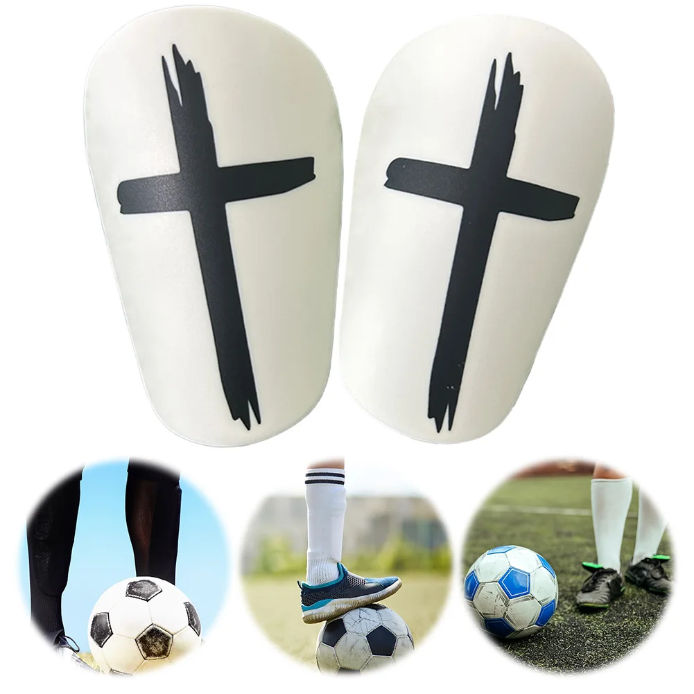 1 Pair Shin Pads EVA Cross Soccer Miniature Shin Guard Shock Absorbing Football Pads Lightweight for Kids Youth and Adults