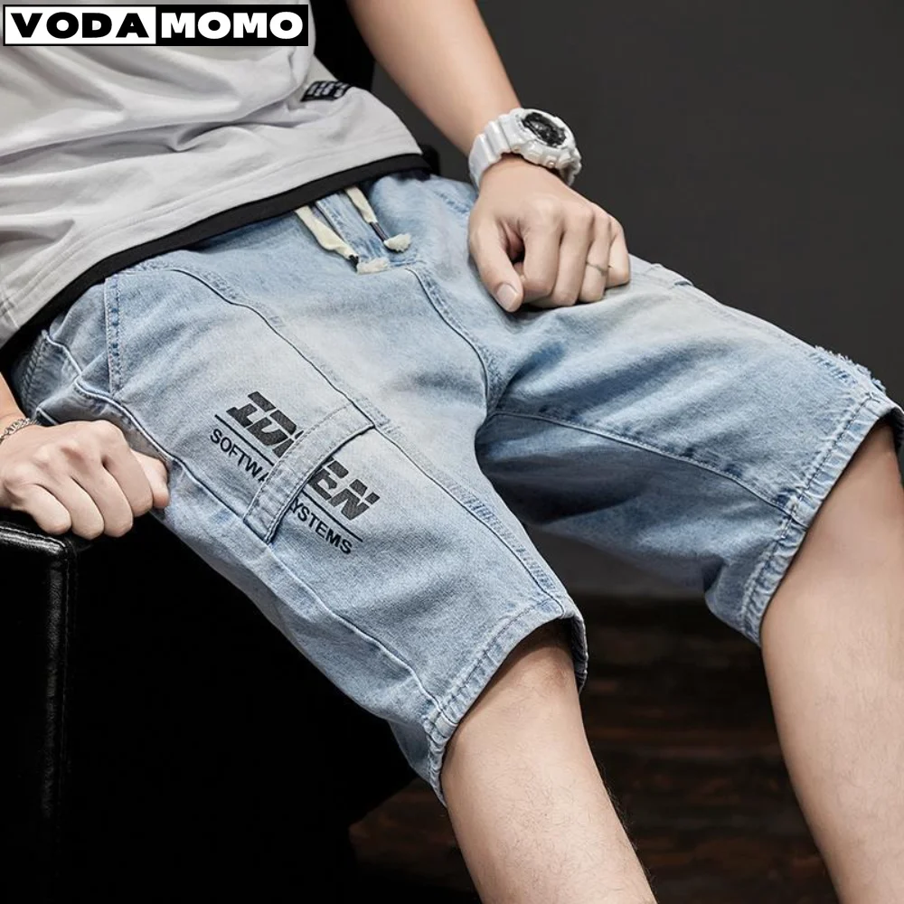 Jeans Uomo Tendenza Classica Versione Coreana 2023 Estate Nuovo Uomo Pantaloni Capris Aderenti Pantalones Cortos Abbigliamento Uomo Bermuda Masculina