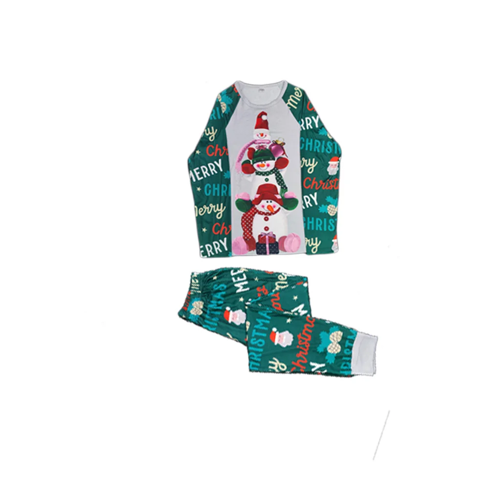 2024 New Arrival Christmas Family Pajamas Set Snowman Print Mother Father Kids Matching Clothes Infant Baby Romper Xmas Look Pjs