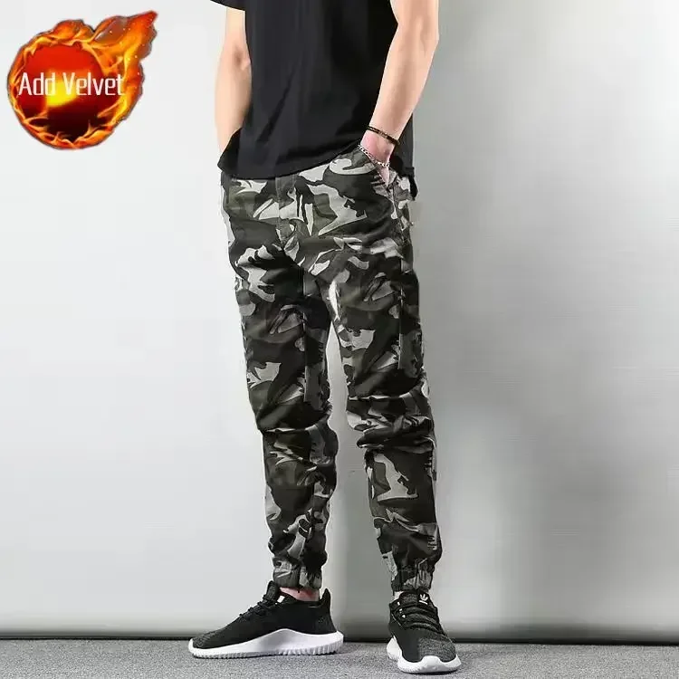 thumbnail image 1 of Pantalones cargo para hombre, ropa de trabajo de camuflaje, pantalones para hombre, pantalones harén de camuflaje, ropa técnica Y2k Emo, alta calidad, baratos, talla grande, moda, grandes y sueltos, 1 of 5