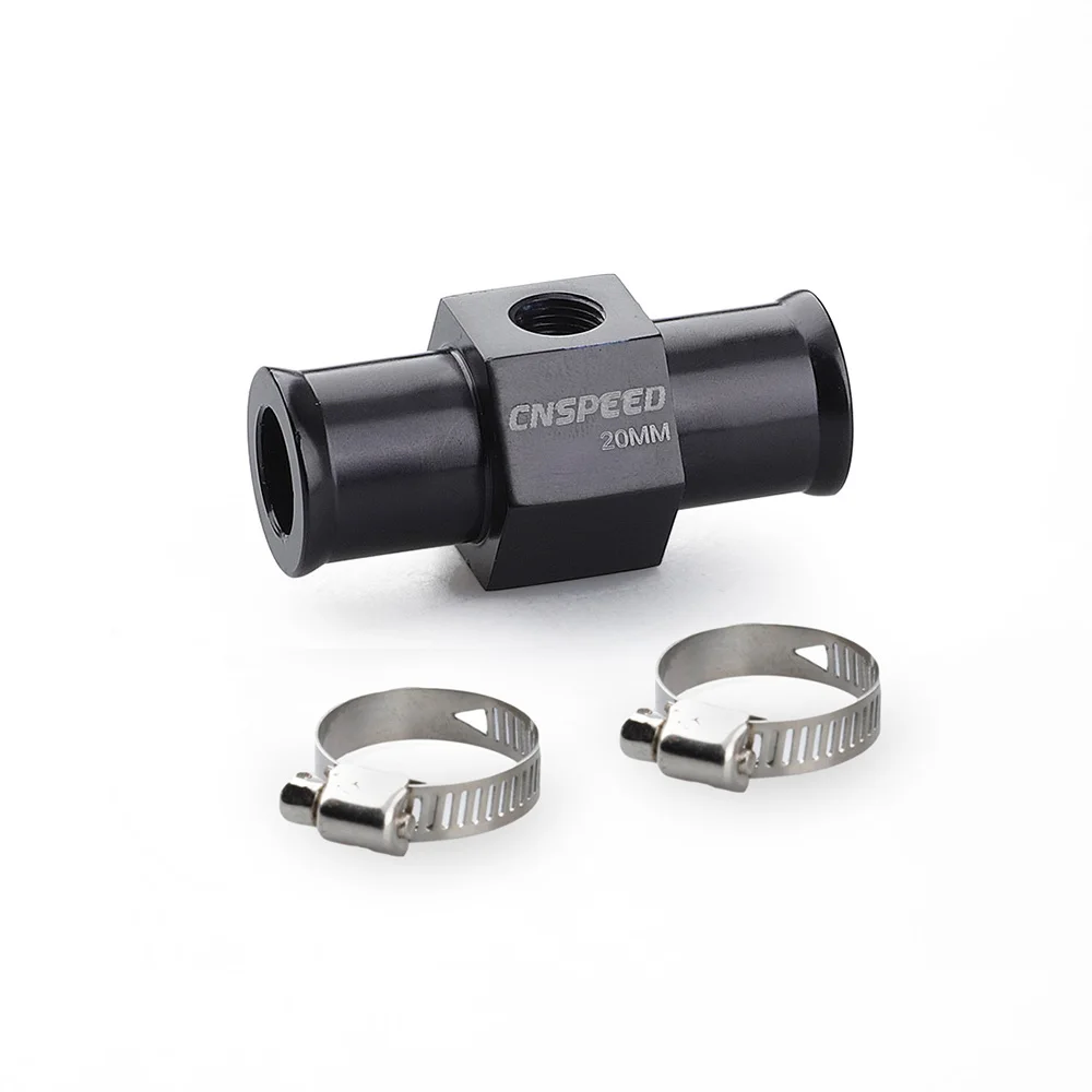 Black Water Temp Gauge Radiator 1/8Npt Temperature 18mm 20mm 22mm 24mm Water Temp Joint Pipe Sensor Hose Adapter