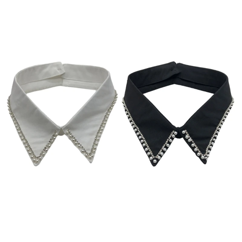 

Detachable False Collar Girls Pearls Accessiory Shawl for Shirt or Dress