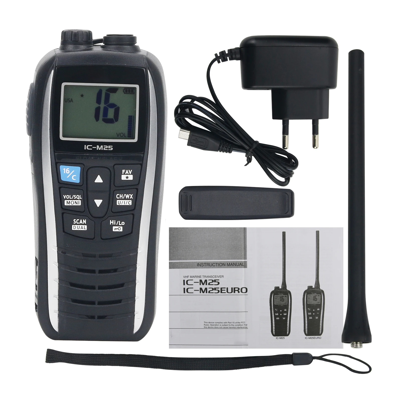 IC-M25 5W 5KM VHF Marine Radio Marine Walkie Talkie VHF Handheld  Transceiver For ICOM