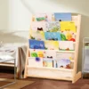 6 Tiers Solid Wood Children Kids BookShelf Multi-layer Magazine Shelf Book Picture Storage Rack for Kids Bedroom Save Space 4