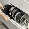 Expandable Pot and Pan Organizer Rack for Cabinet, Pan and Pot Lid Holders with 6 Adjustable Dividers for Kitchen Organization 4