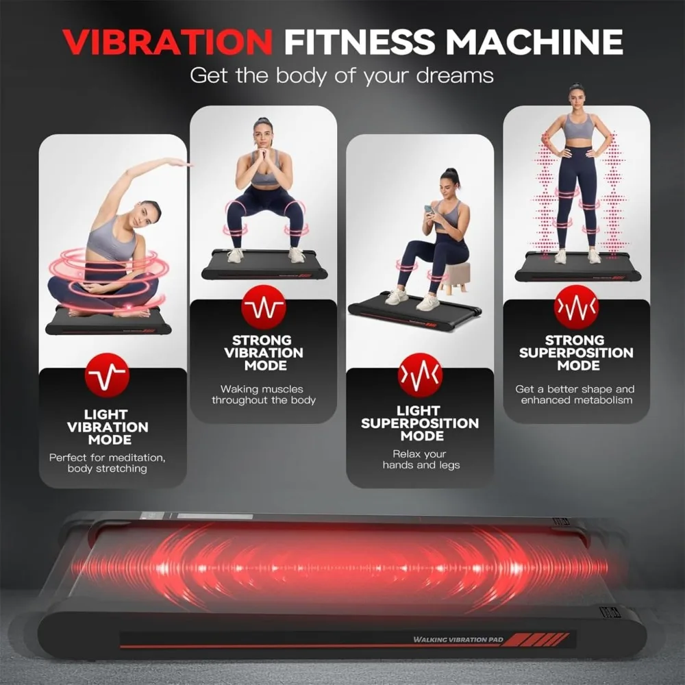 Walking Vibration Pad with APP, 3 in 1 Under Desk Treadmill, 2.5HP Low Noise Walking Treadmill Pad with Remote Control 4