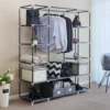 Portable wardrobe Non-woven wardrobe 5 layer 12 grid 150*45*175- gray 5
