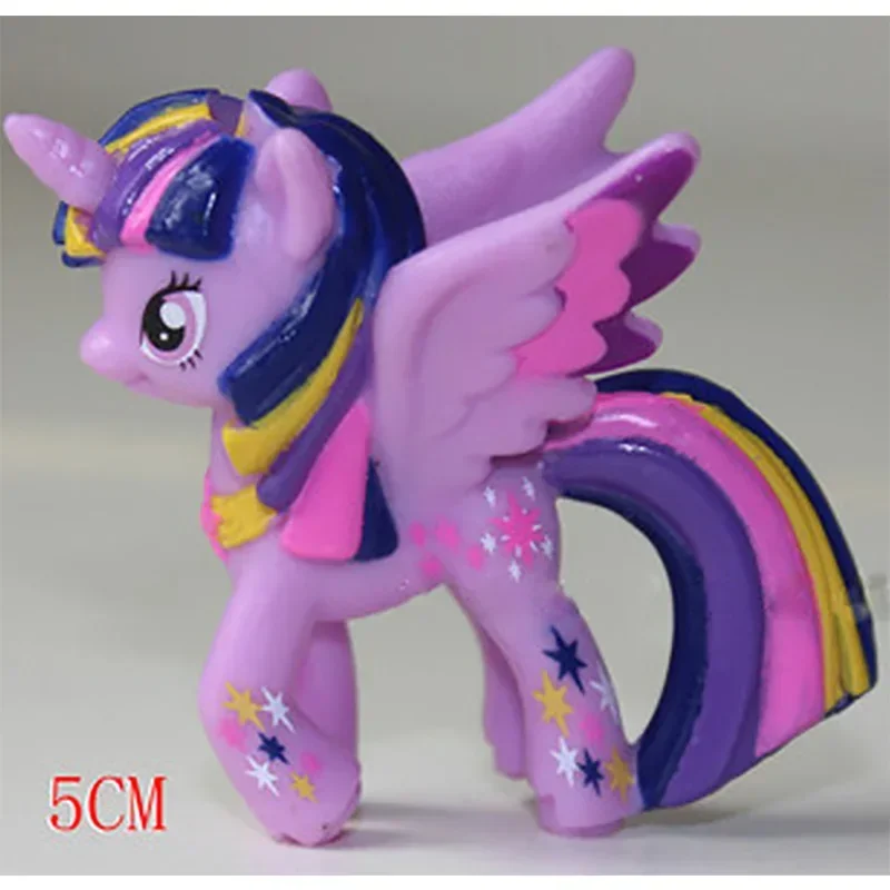 Hasbro My Little Pony Action Figures Twilight Sparkle Rainbow Dash Model Toys Cute Cartoon Desktop Ornaments Children Gifts images - 6