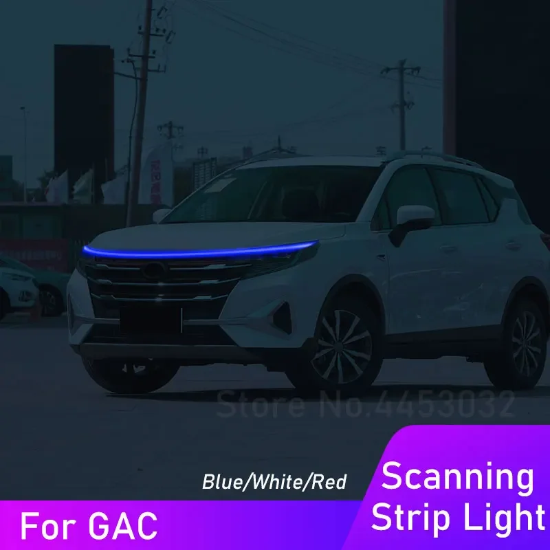 Led Strip Car Hood Light Drl Per Gac Gs3 Gs4 Coupe Gs5 Gs8 Gm8 Supporto Gps 12V Effetto Di Scansione Accessori Per Lampade Da Marcia Diurna