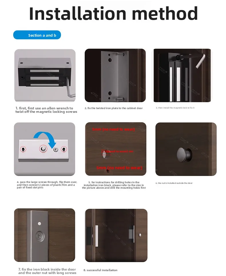 access control magnetic lock 60kg electromagnetic lock single door delay feedbac