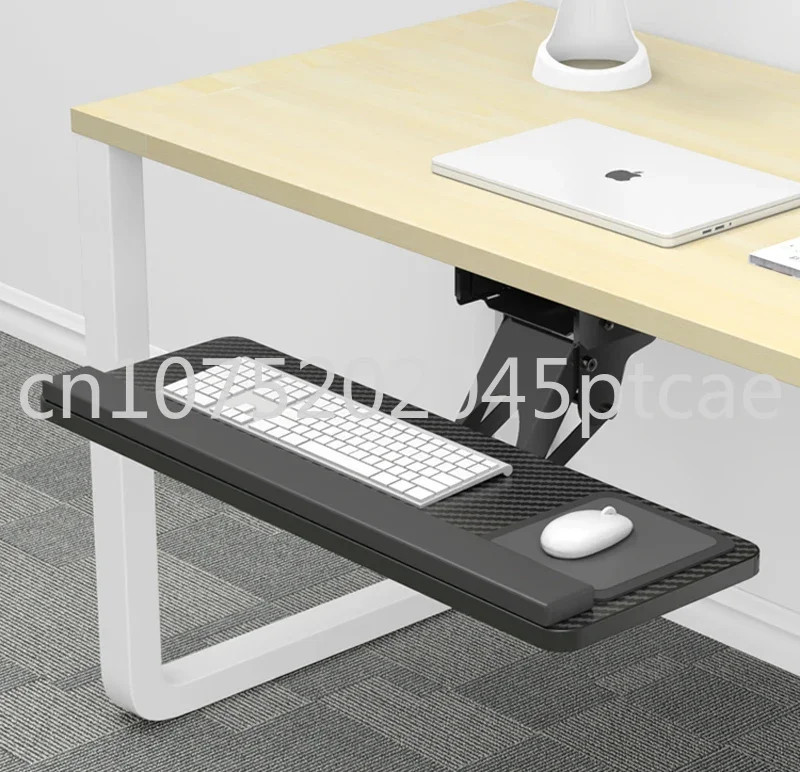 

Swivel Ergonomic Pull Out Under Desk PC Keyboard PlateTray Bracket With Mouse Pad Height Adjustable Tilt 360 Degree Rotate