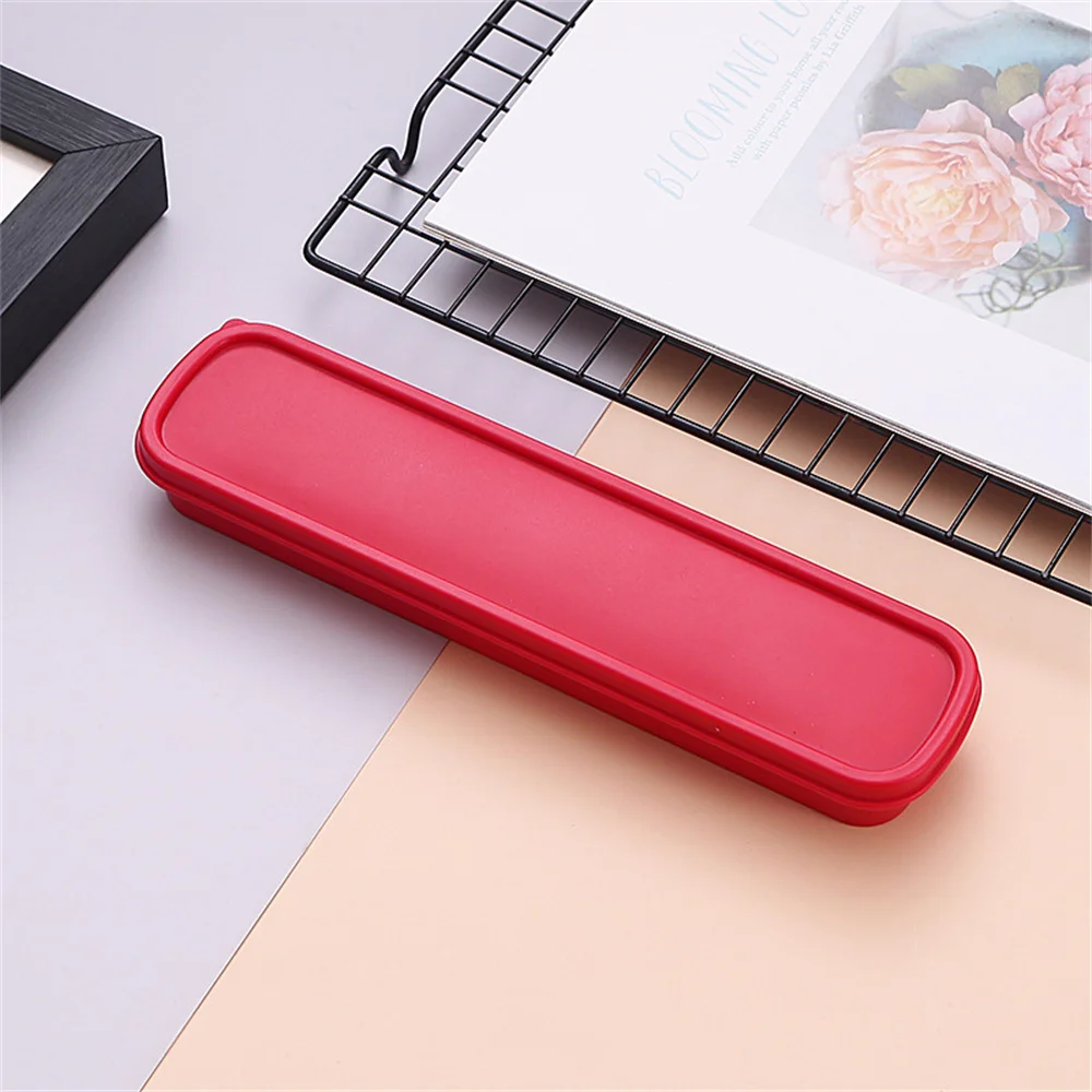 Tableware Storage Bag Wheat Straw Portable Cutlery Case Spoon Fork Storage For Students Household