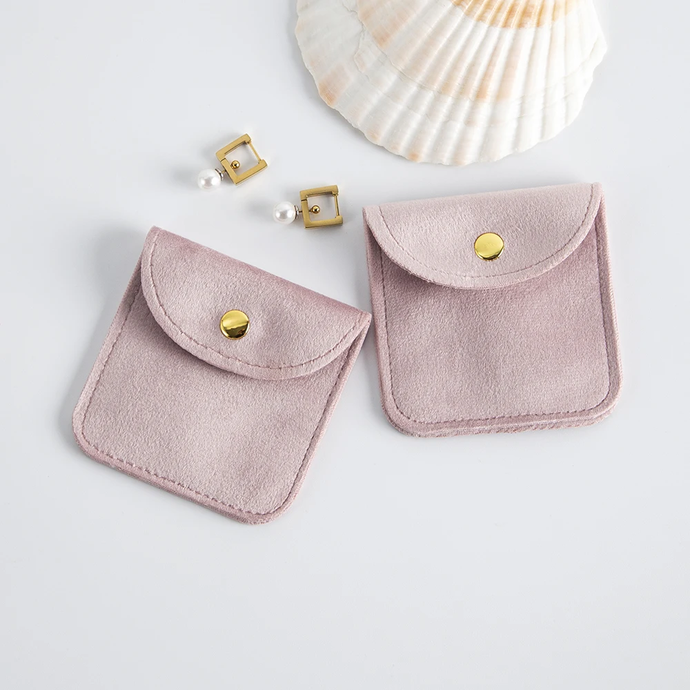 50/100Pcs Jewelry Velvet Bag Suede Envelope Cotton Pouch Ring Earring Necklace Storage Box Gift Display Organizer Wedding Favors