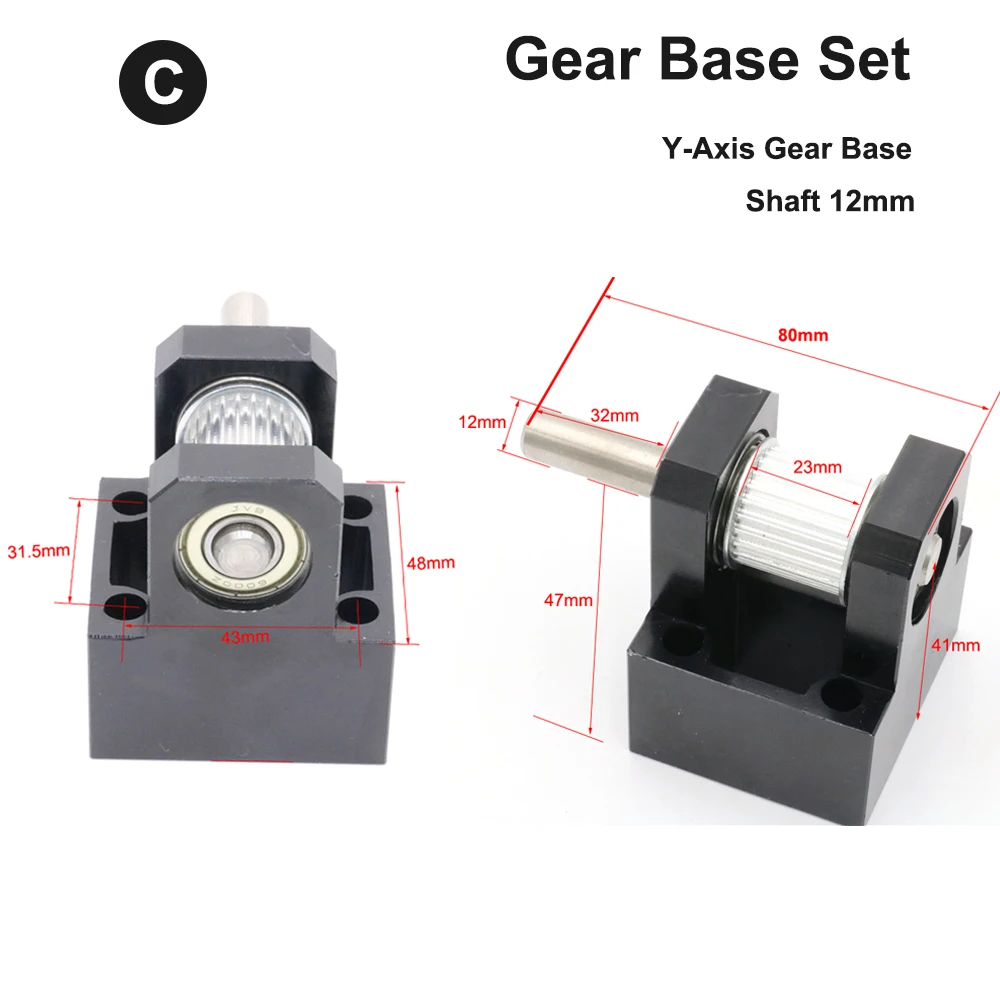 QDHWOEL LC Gear Base Set Machine Mechanical Parts for Laser Engraving Cutting Machine