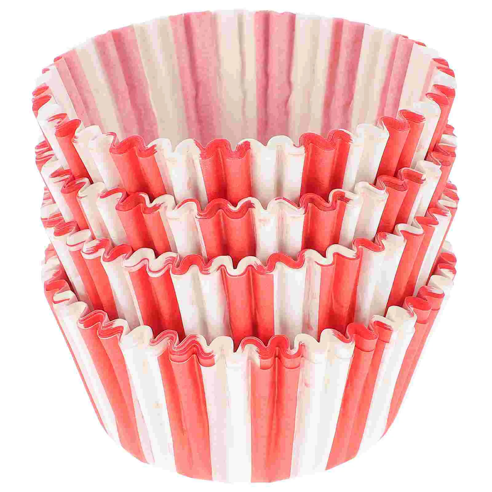 

Red and White Muffin Cups 100pcs Stripes Cups Mini Cupcake Liners Cupcake Holders Liners Cupcake Wrappers for Bridal Showers,