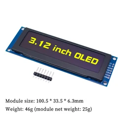 High - Resolution 3.12 OLED Graphic Display with SSD1322 Controller (Yellow)