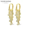 85670-6d4b90.jpg YUXINTOME 1 PC 925 en argent Sterling aiguille d'oreille coloré Zircon chaîne gland boucles d'oreilles pour les femmes deux trous boucle d'oreille bijoux A45