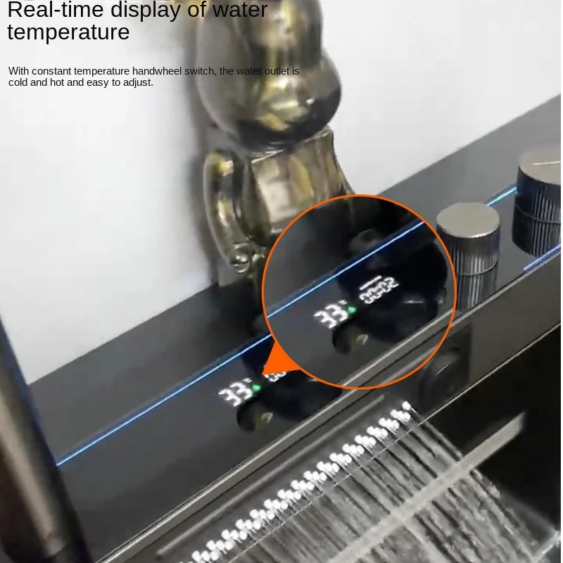 Waterfall Kitchen Sink Pull Out Waterfall Water Tap Smart Kitchen Sink Multifunction Kitchen Faucets Novel Kitchen Accessorie 3