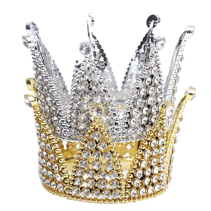 Kronen kuchen Topper Kristall Perle Tiara Kinder Haarschmuck Geburtstags feier liefert – Detail 3