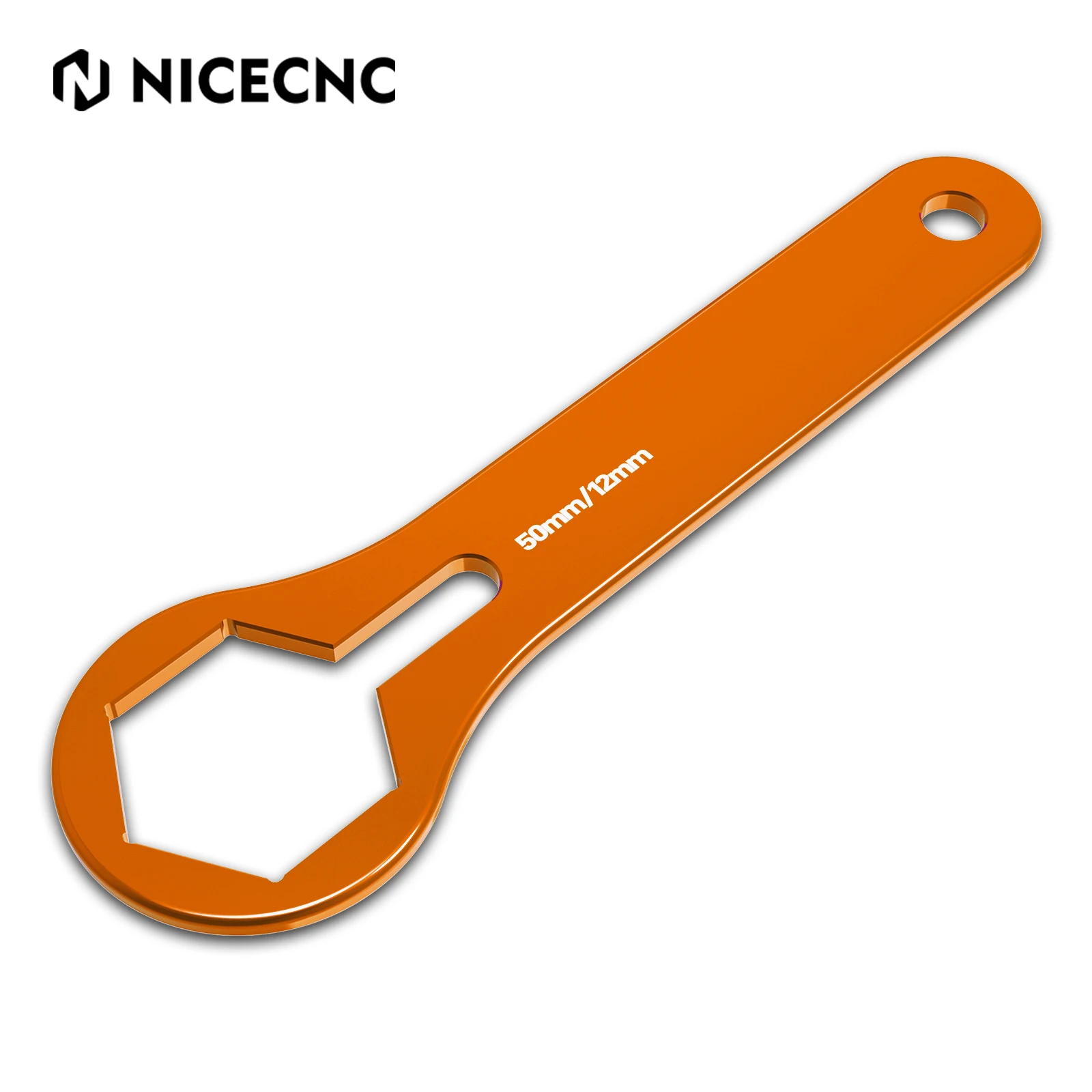 

NICECNC 50mm Dual Chamber Fork Cap Wrench Tool For KTM 125 144 150 250 300 350 450 505 550 SX XC SXF XCF EXC EXC-F SIX DAYS