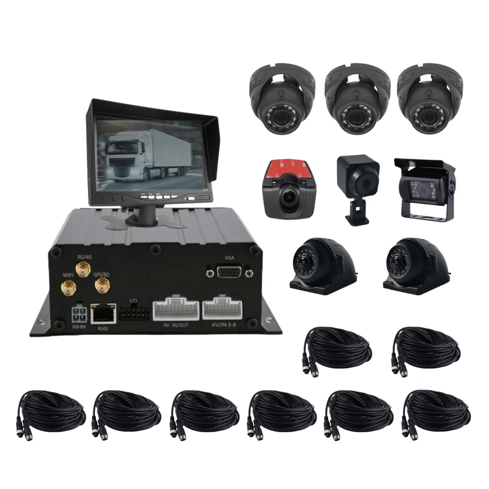 channel truck monitoring system mdvr set 4g gps wifi mobile dvr