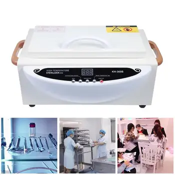Sterilizzatore per unghie scatola igienizzante ad alta temperatura con pinzette per schermo LCD forbici Manicure disinfezione per unghie per Manicure bellezza