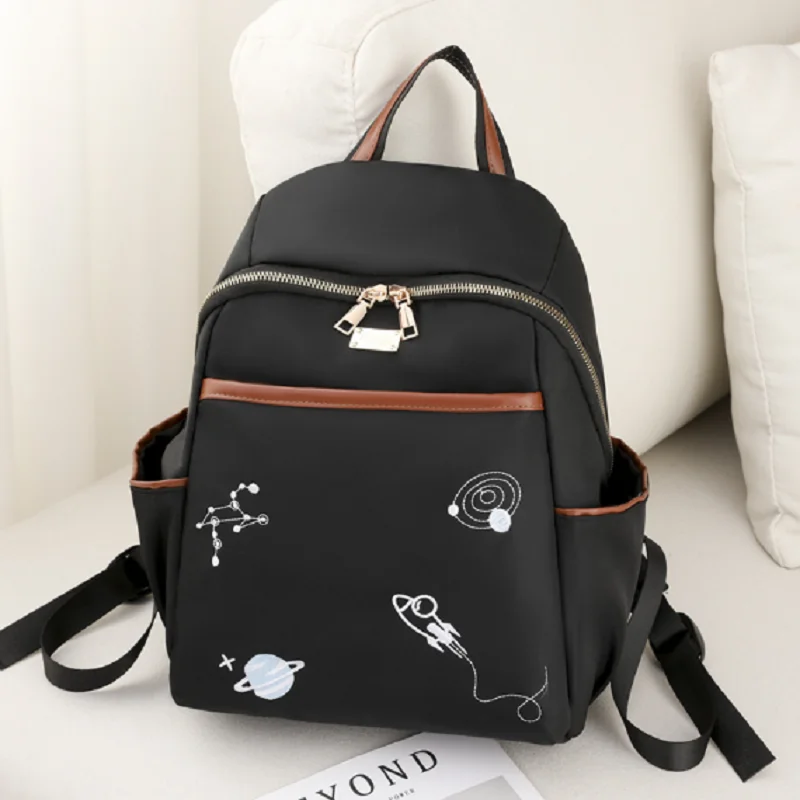

New Fashion Backpacks Female Waterproof Oxford School Bag Girls Quality Large Capacity Leisure Shoulder Bags Travel Knapsack