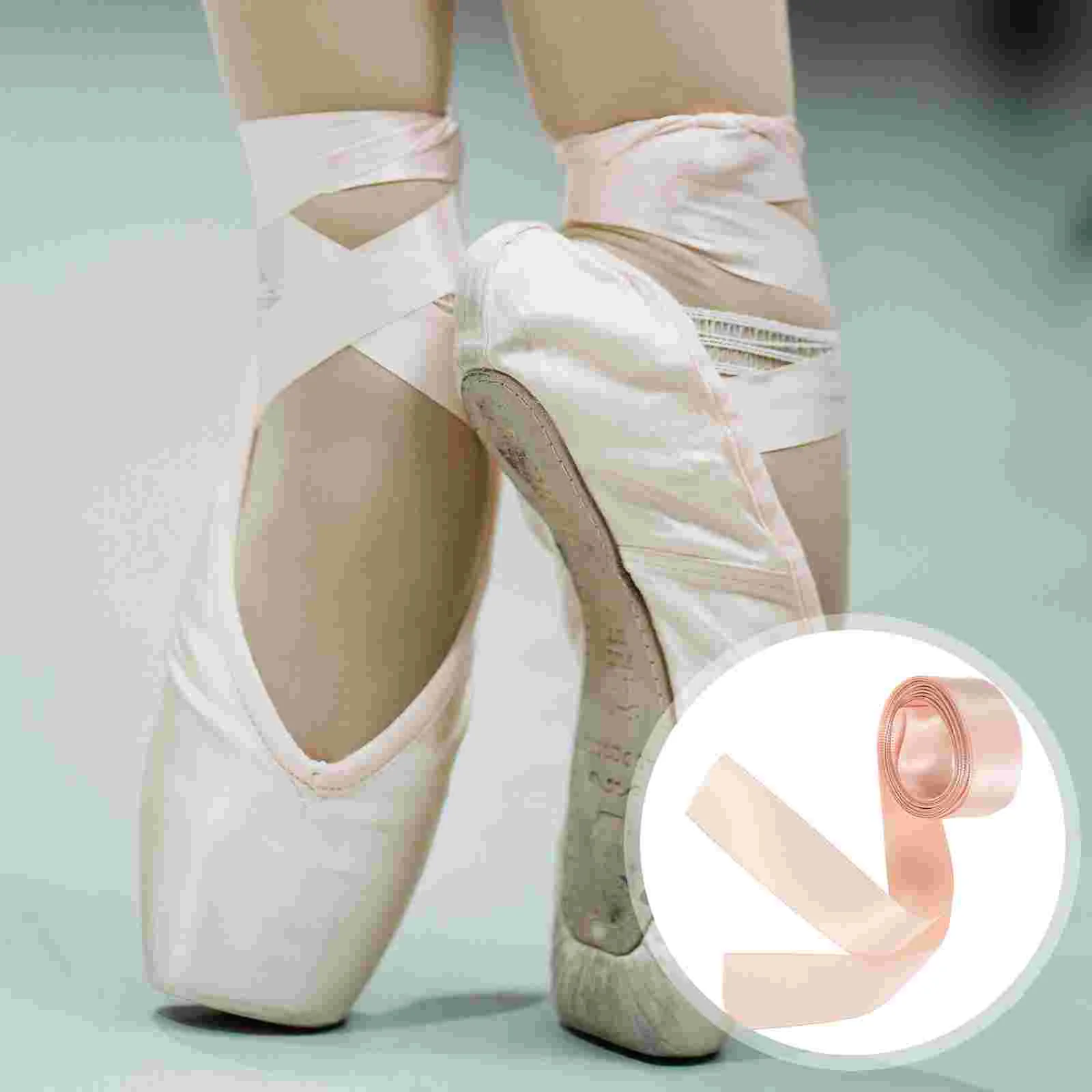 

2pcs Dancing Shoe Ribbon Pointe Shoe Ribbon Practical Satin Ballet Show Ribbons