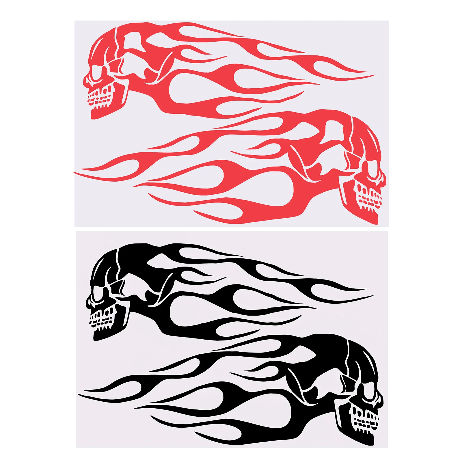 

2 Pairs Motorcycle Oil Tank Skull Sticker Decoration Motorcycle Fuel Tank Decals