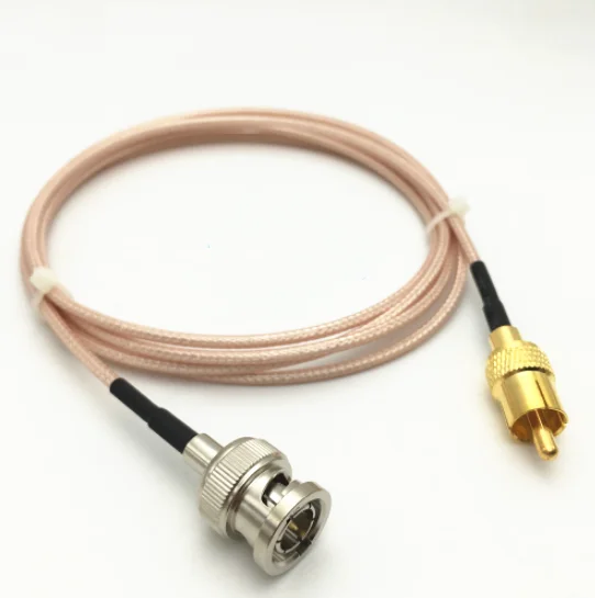 RG179 Cable BNC Male to RCA Male Connector RF Pigtail Caoxl Jumper Cable 75 Ohm Q9/RCA-JJ video cable rg179 cable connector