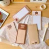 Cookie Scarf Little Bear Long Note Book Cookie Cute Bear Tearable Message Note Memo Book 4