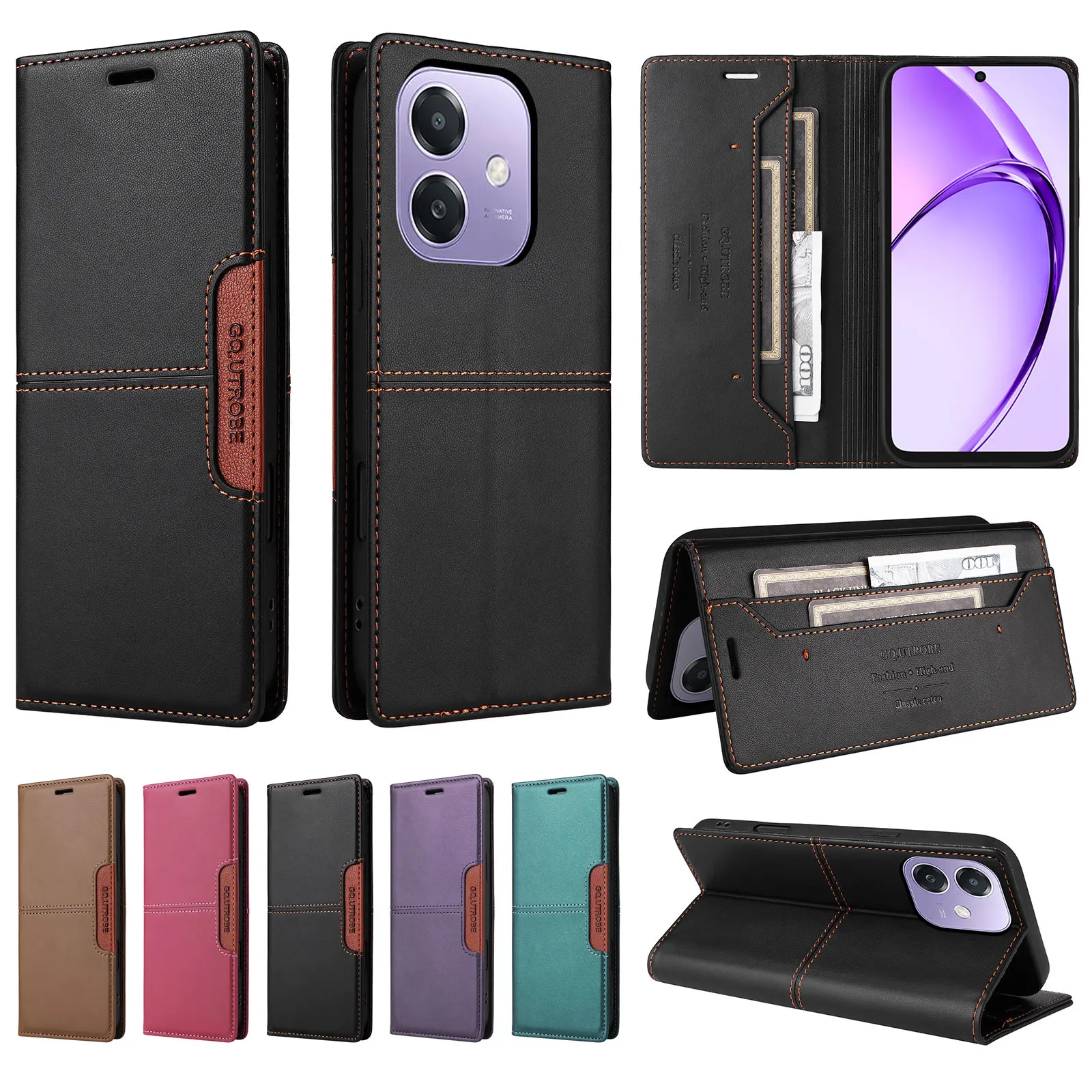 Luxury Flip Wallet Leather Protective Phone Case Cover
